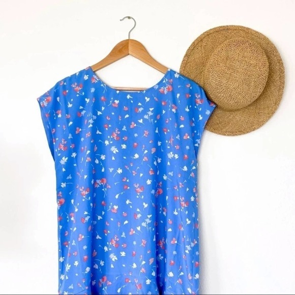 Joie Coreen Floral Tiered Dress in Blue size M Medium - Picture 3 of 11